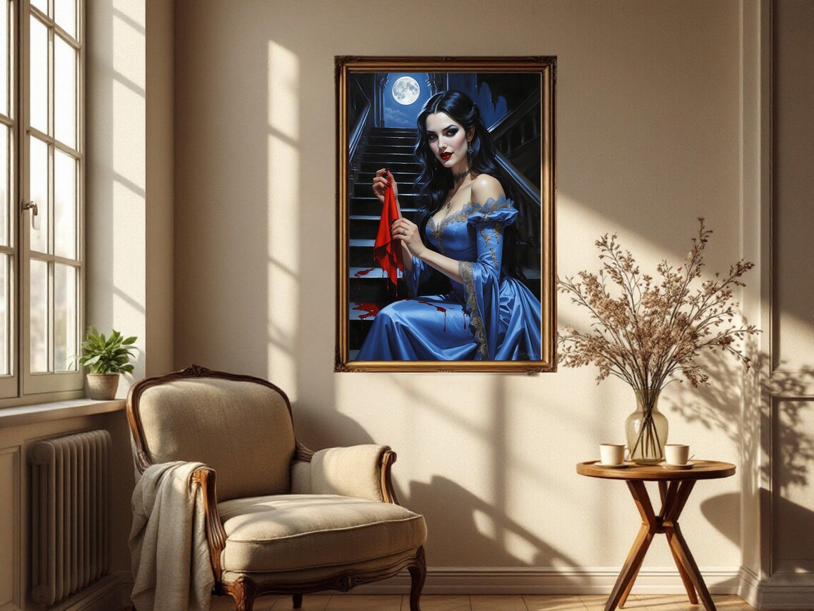 Gothic Vampire Lady, Dark Fantasy Poster Art - Image 2