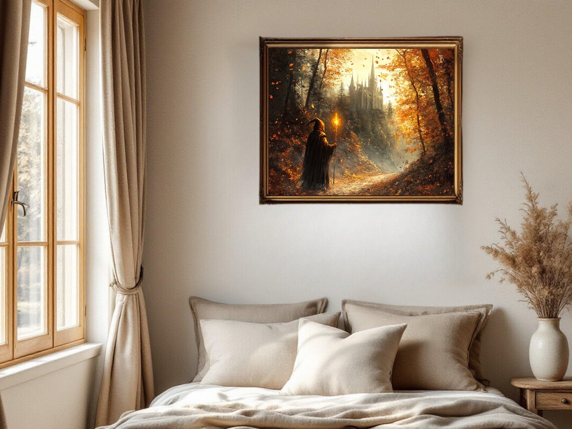 Enchanted Forest Magical Castle Fantasy Landscape Poster - Image 2