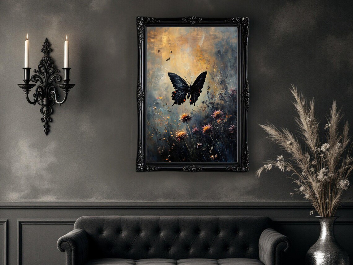 Butterfly Nature Inspired Floral Wall Decor - Image 2