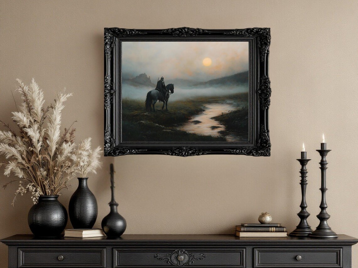 Medieval Knight Horse Rider, Fantasy Warrior Scene - Image 2
