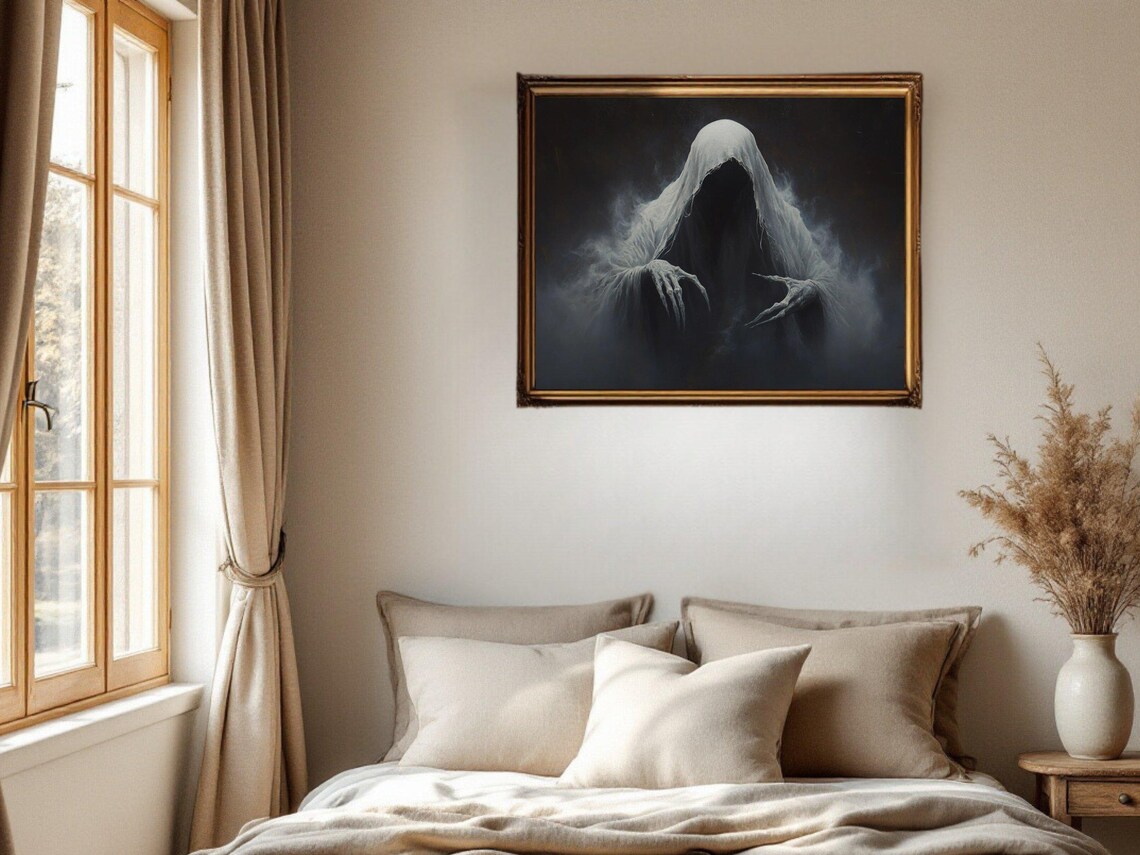 Gothic Grim Reaper, Spooky Horror Themed Art Print - Image 2