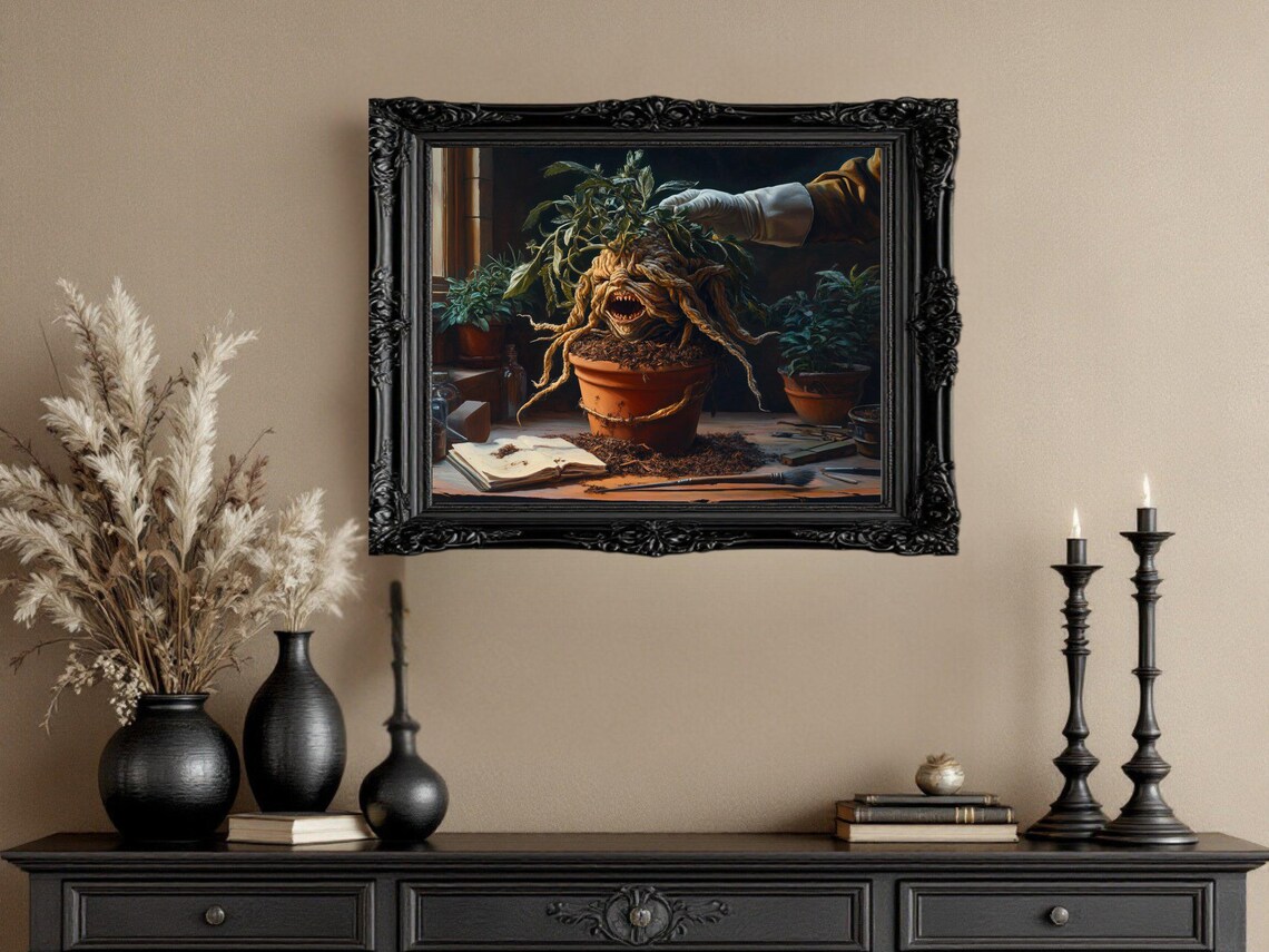 Creepy Botanical Horror Plant Art Print, Halloween - Image 3