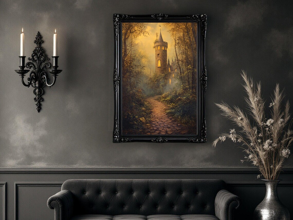 Enchanted Castle - Contemporary Travel Poster - Image 2