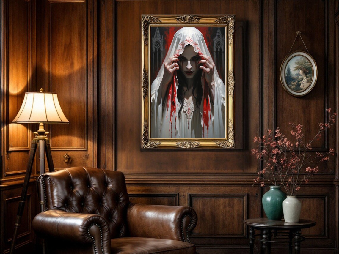 Gothic Horror Bride, Dark Fantasy Art Print - Image 3