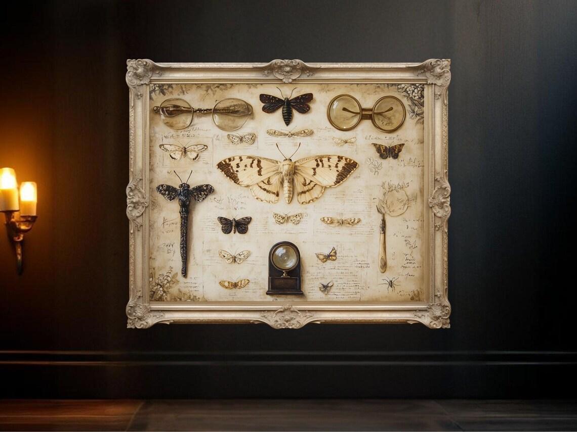 Vintage Butterfly Collection, Antique Style Decor