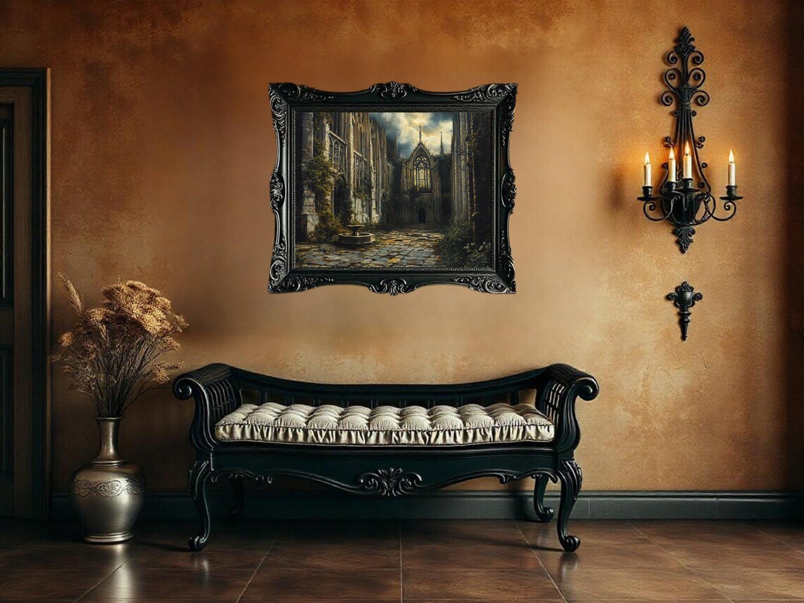 Gothic Ruins Poster, Atmospheric Decay Decor - Image 2
