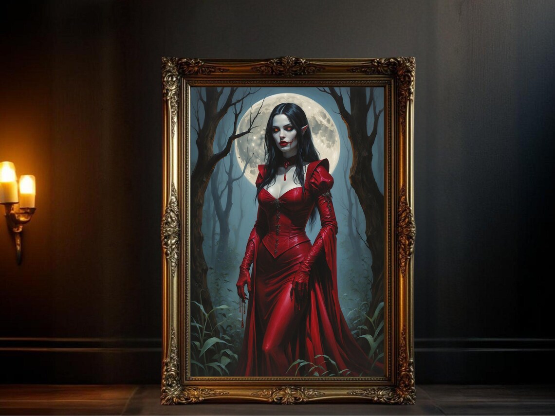 Gothic Vampire Princess, Dark Fantasy Art Print