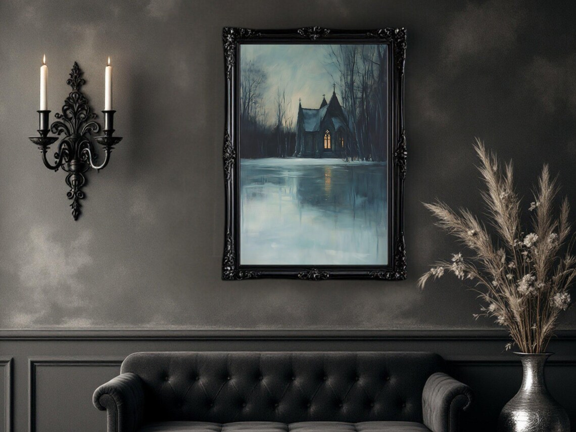 Haunted Gothic Cathedral, Mysterious Night Church - Image 2