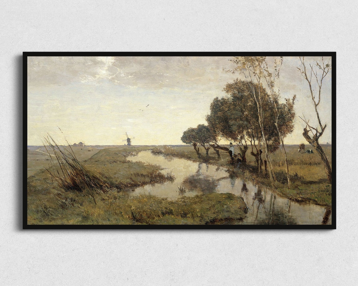 Vintage Landscape Art, Antique Art