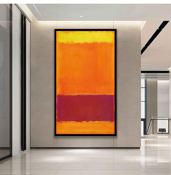 Sunset Yellow Orange And Deep Red Rothko Style Color Field Poster