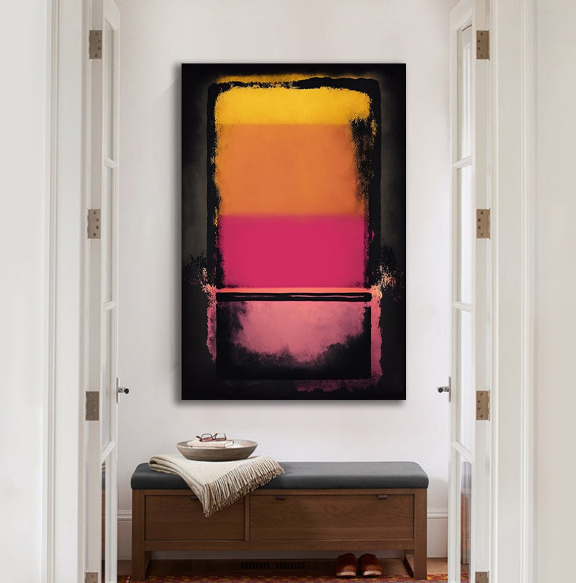 Sunset Yellow Orange Magenta Color Field Rothko Style Poster - Image 3