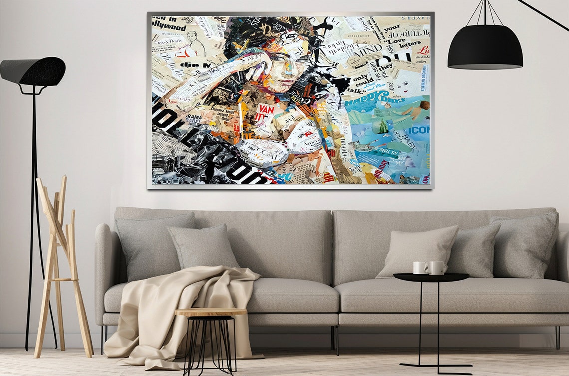Mosaic Woman Print Print Painting Sexy Woman Wall Art Nude Woman Poster Silhouette Woman Art - Image 3