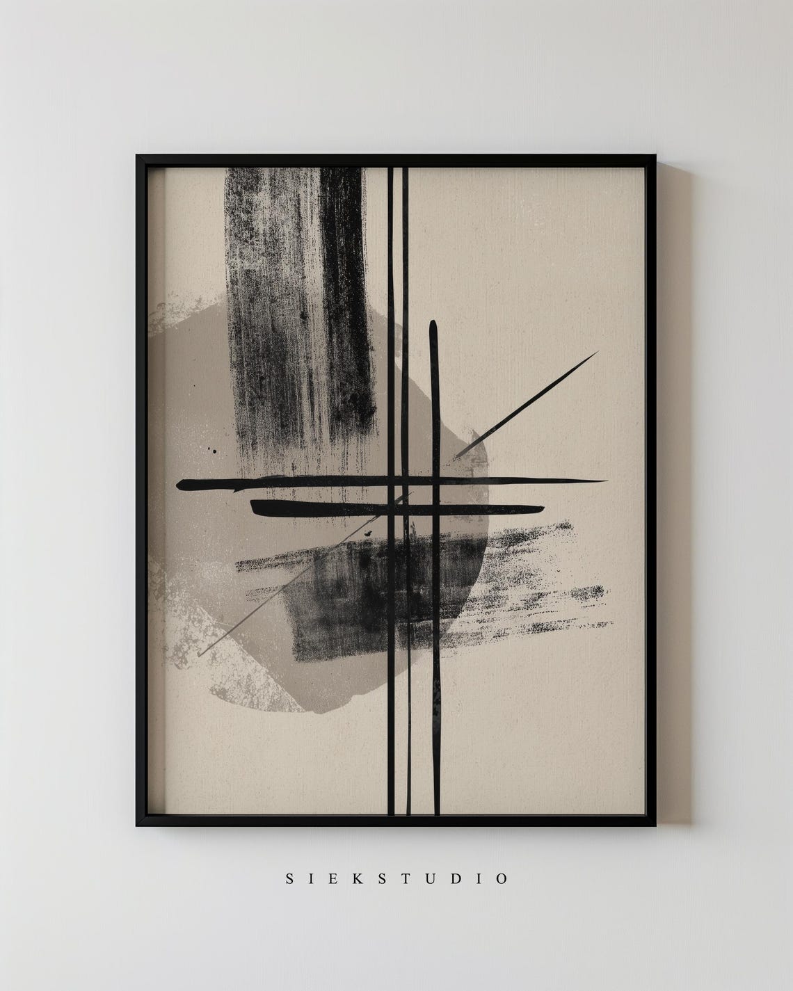 Modern Abstract Bold Line Art Poster