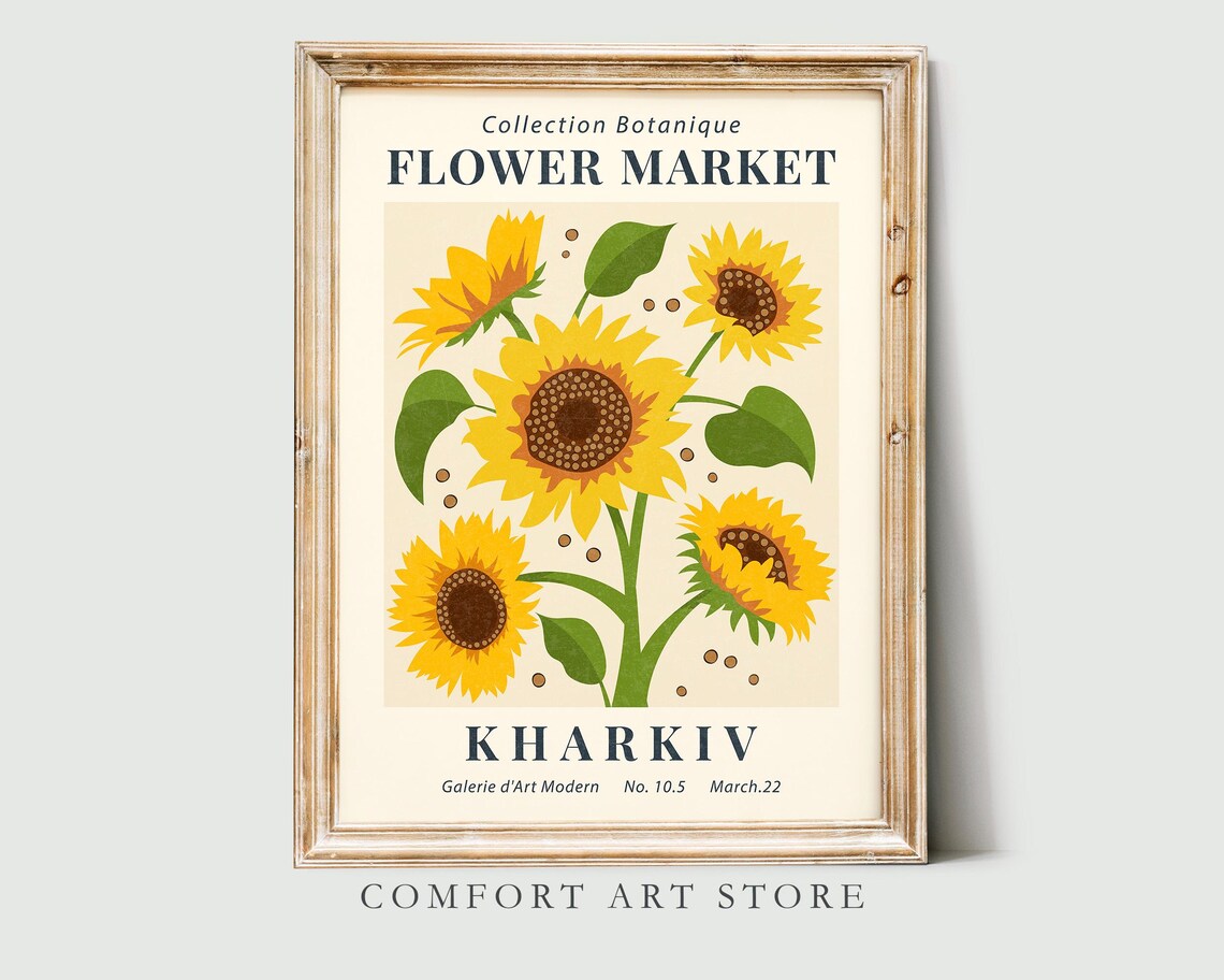 Flower Market Print, Minimalist Botanical Poster - Image 7