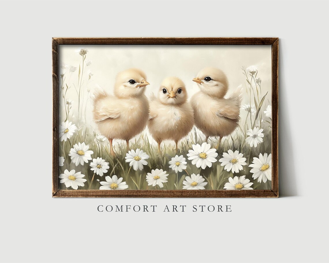 Easter Baby Chicks, Cute Vintage Spring Nursery