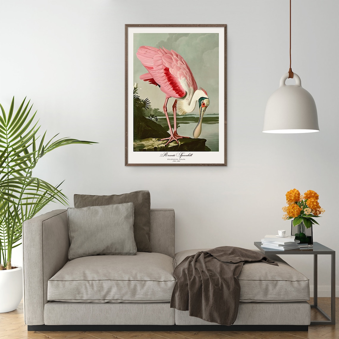 Roseate Spoonbill Vintage Bird Print, Audubon Style - Image 3