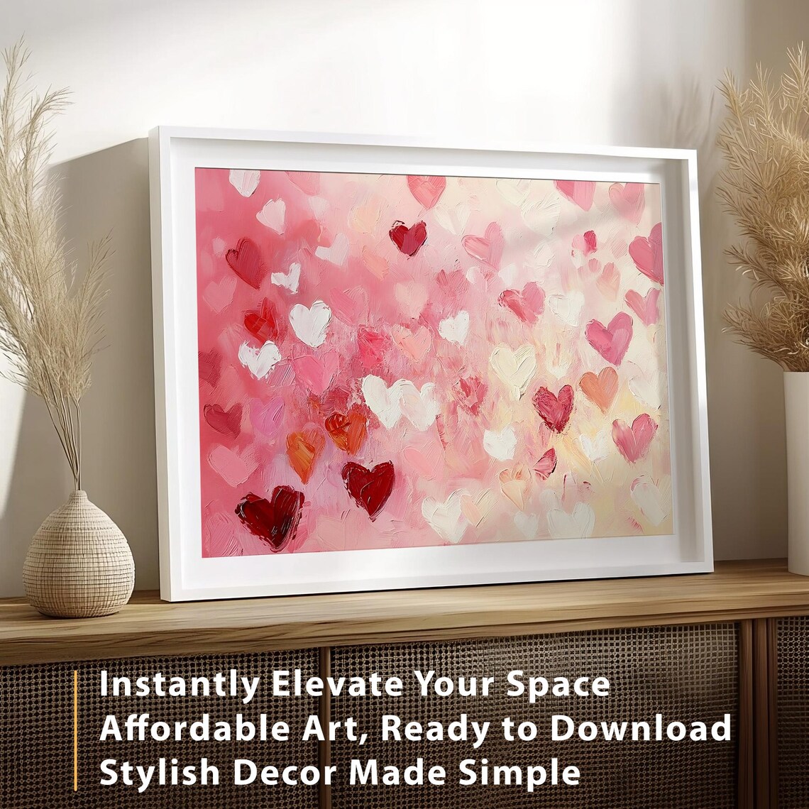 Valentines Day Heart Art Print, Antique Vintage - Image 5