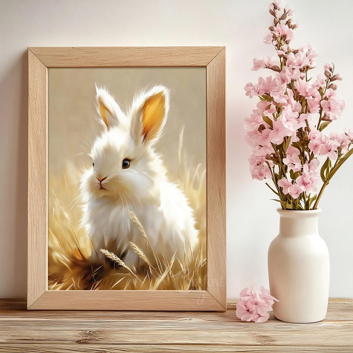 Easter Bunny - Rustic Spring Art - Image 2
