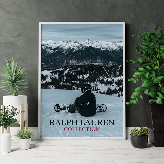 Ralph Lauren Collection Snowboarder Alpine Winter Mountain Poster