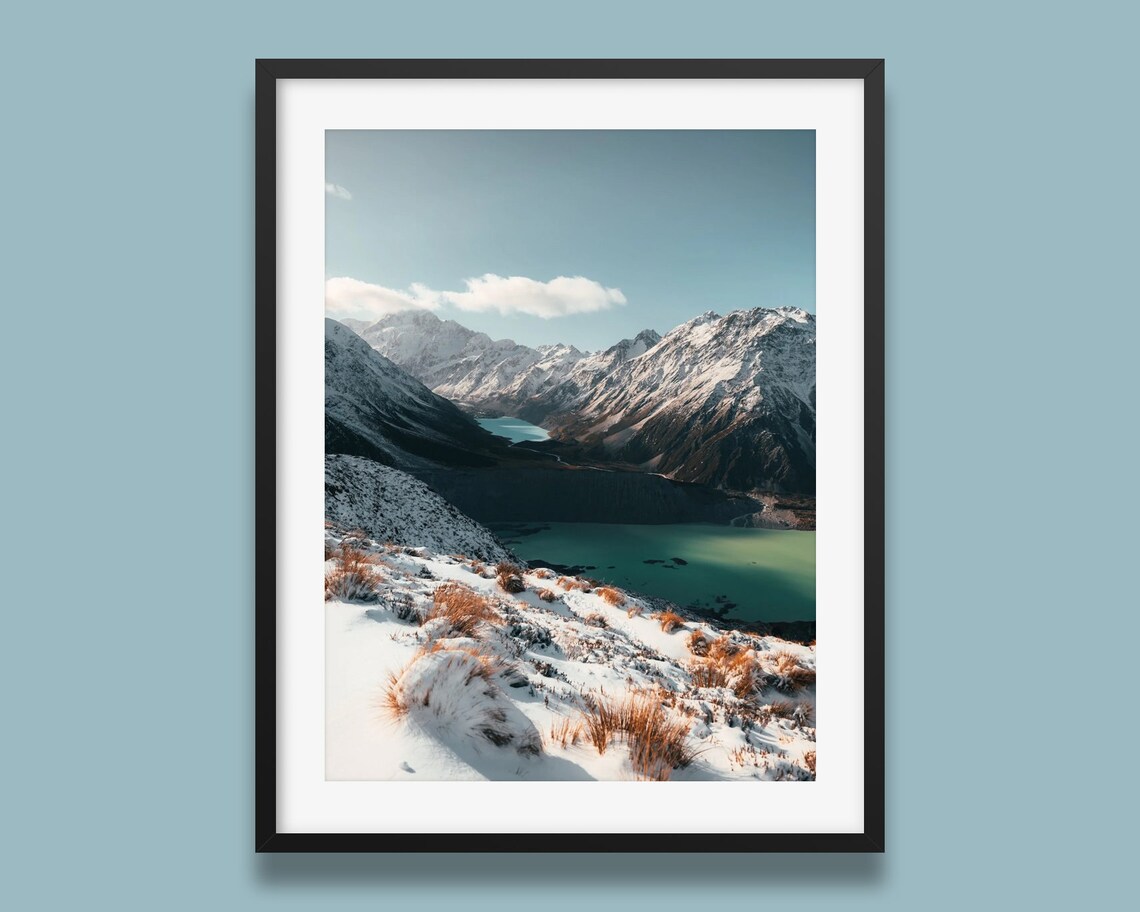 Sealy Tarns, New Zealand Travel Poster