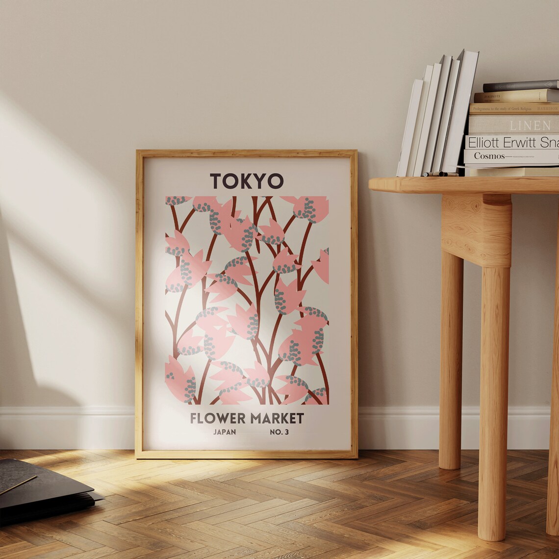Tokyo Japan Flower Market No. 3 Pink Blossom Branch Poster Art - Image 2
