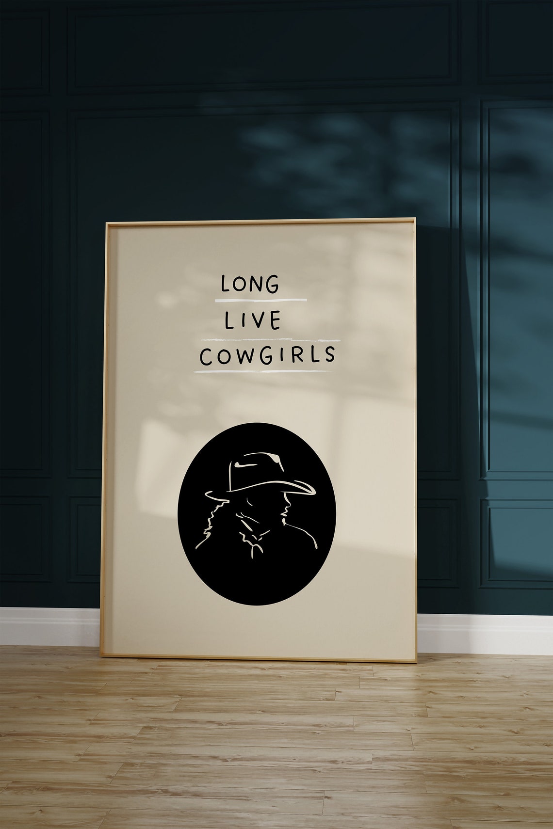 Trendy Cowgirl Print Minimalist Western Wall Art Retro Cowgirl Poster Cute Western Art Wild West Home Decor 1 Print - Image 2