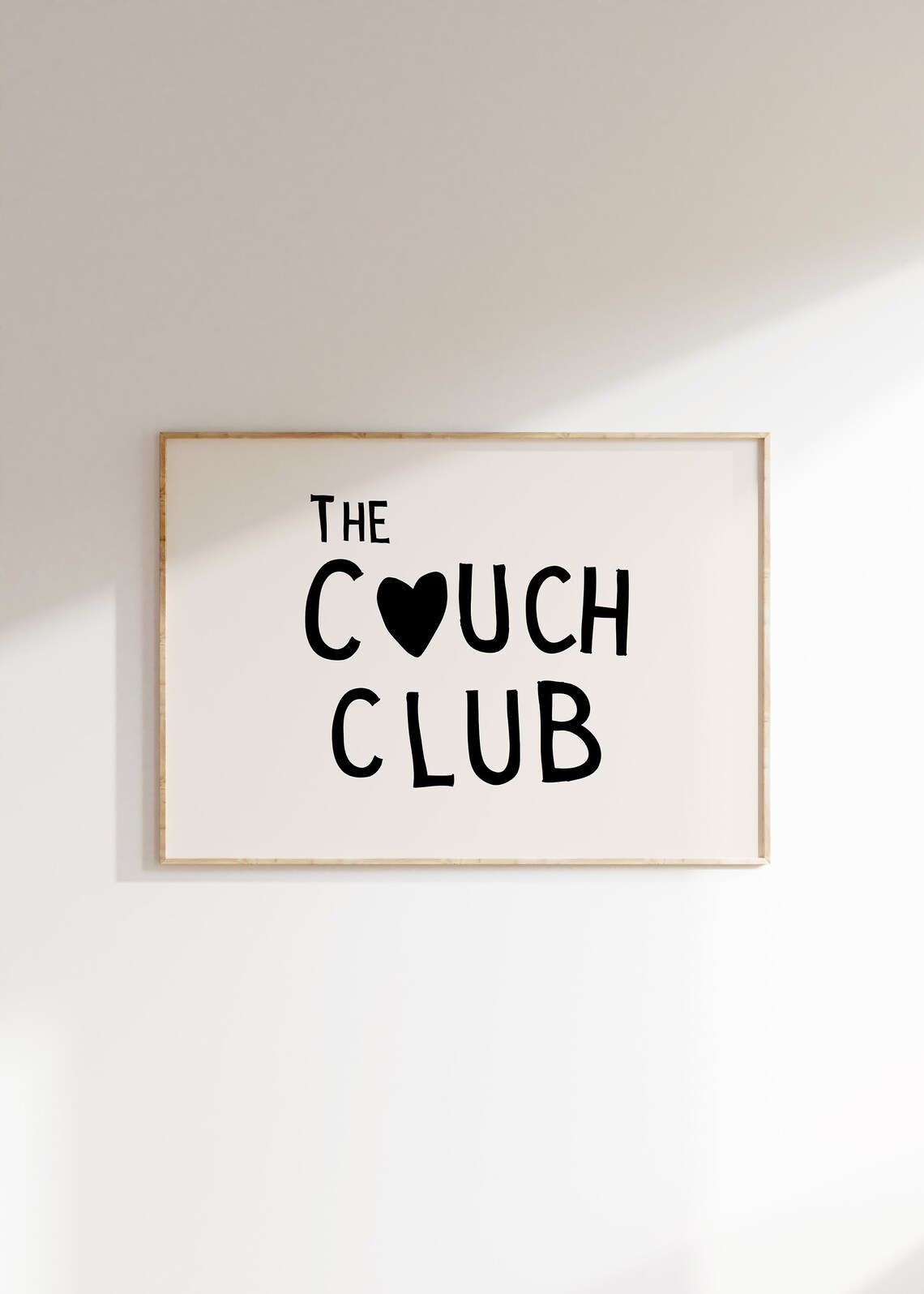 The Couch Club Black Heart Typography Funny Homebody Quote Poster - Image 4