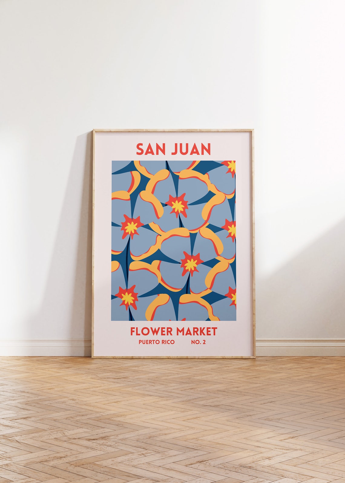 San Juan Print Puerto Rico Art Puerto Rico Flower Market Print Puerto Rico Poster Caribbean Art Floral Posters 1 Print - Image 2