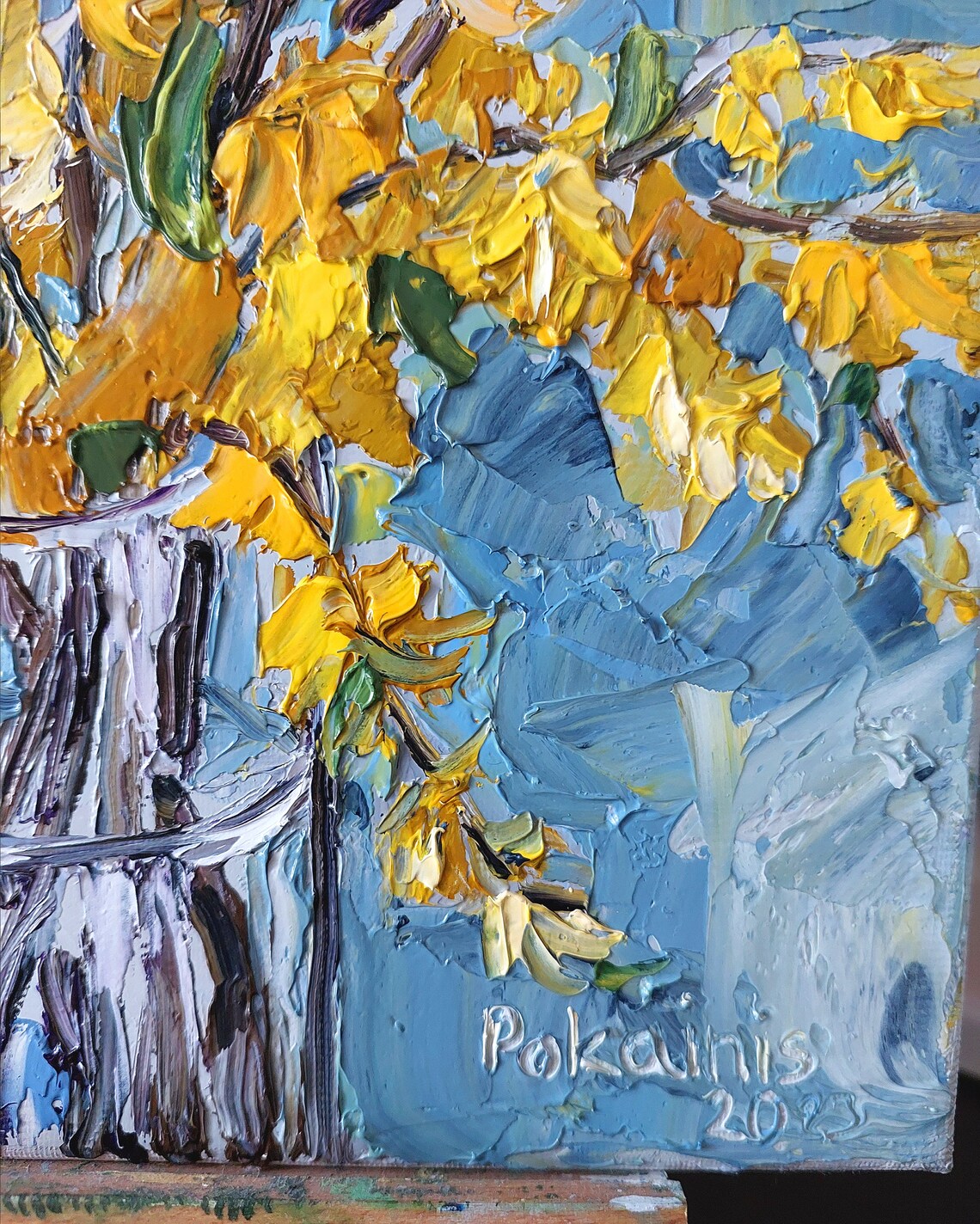 Floral Still Life Oil Painting, Botanical Artwork - Image 5