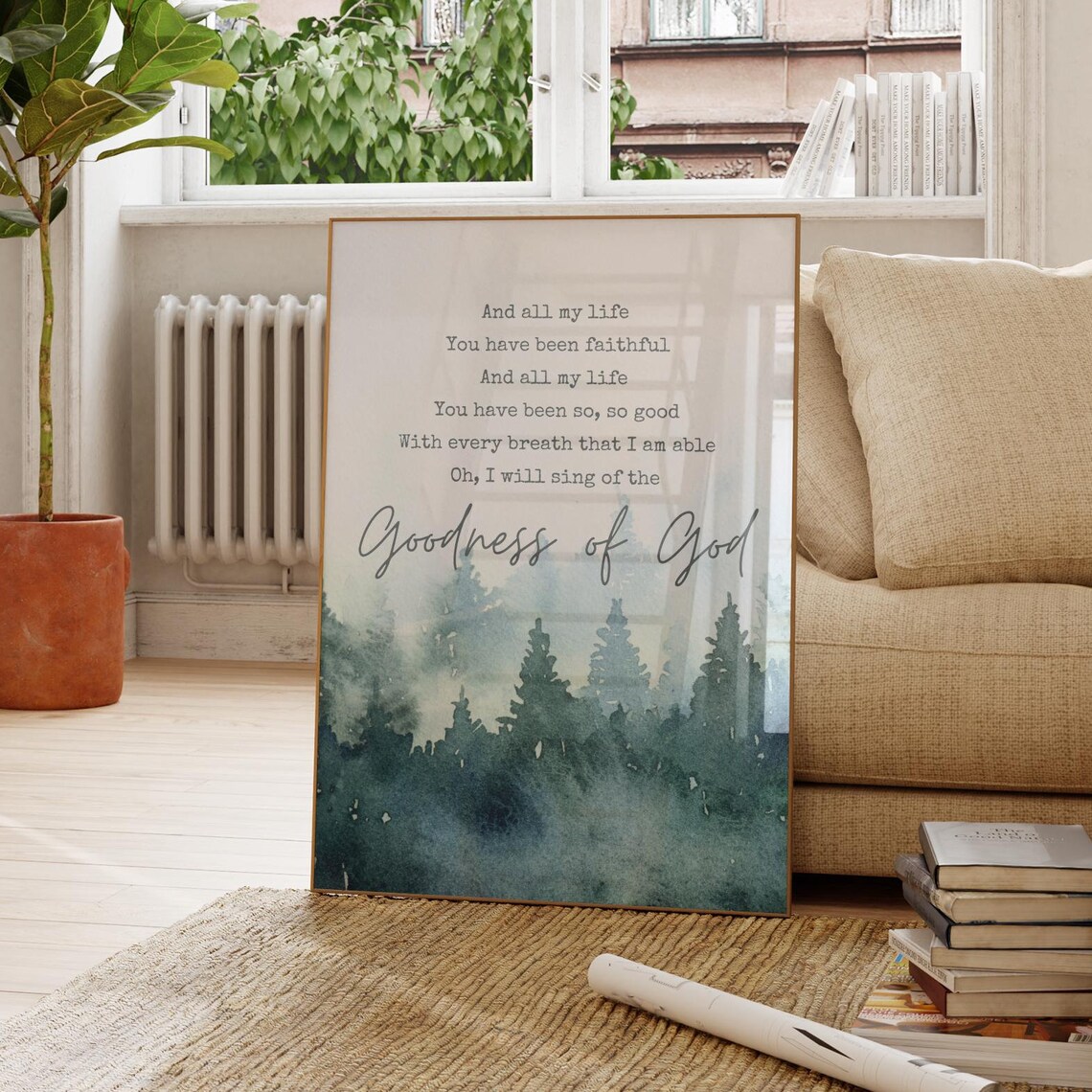 Goodness Of God Lyric Christian Wall Decor, Praise Song - Image 4