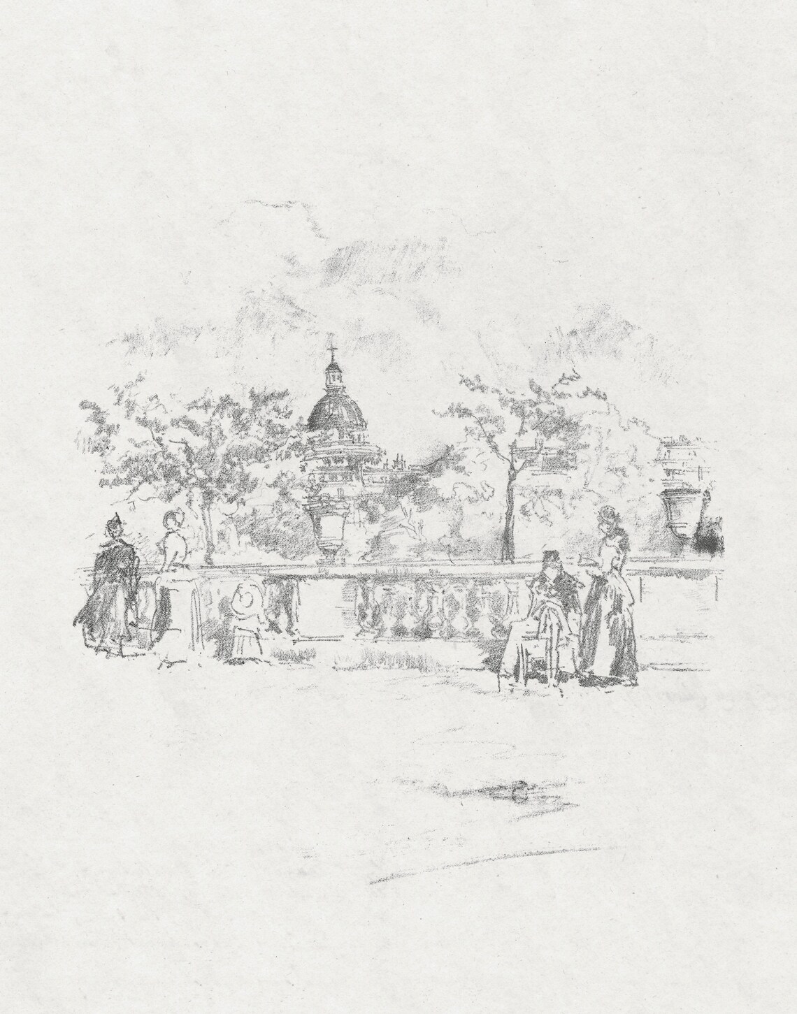 Vintage Sketch of Antique Architecture, Art Print - Image 3
