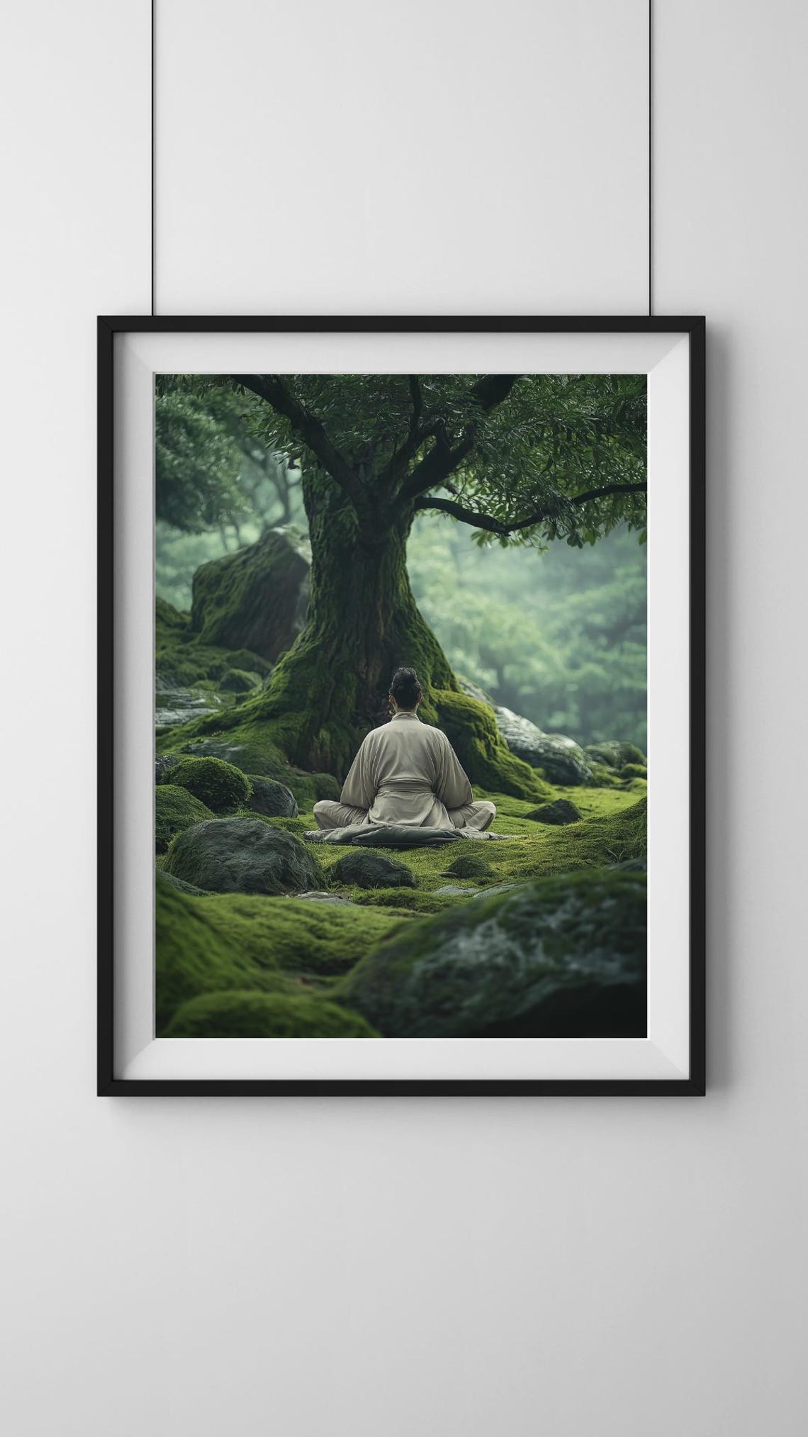 Meditation Poster Yoga Art Zen Wall Art Spiritual Wall Art Mindfulness Poster Health And Well Being Art Living Room Print Gift