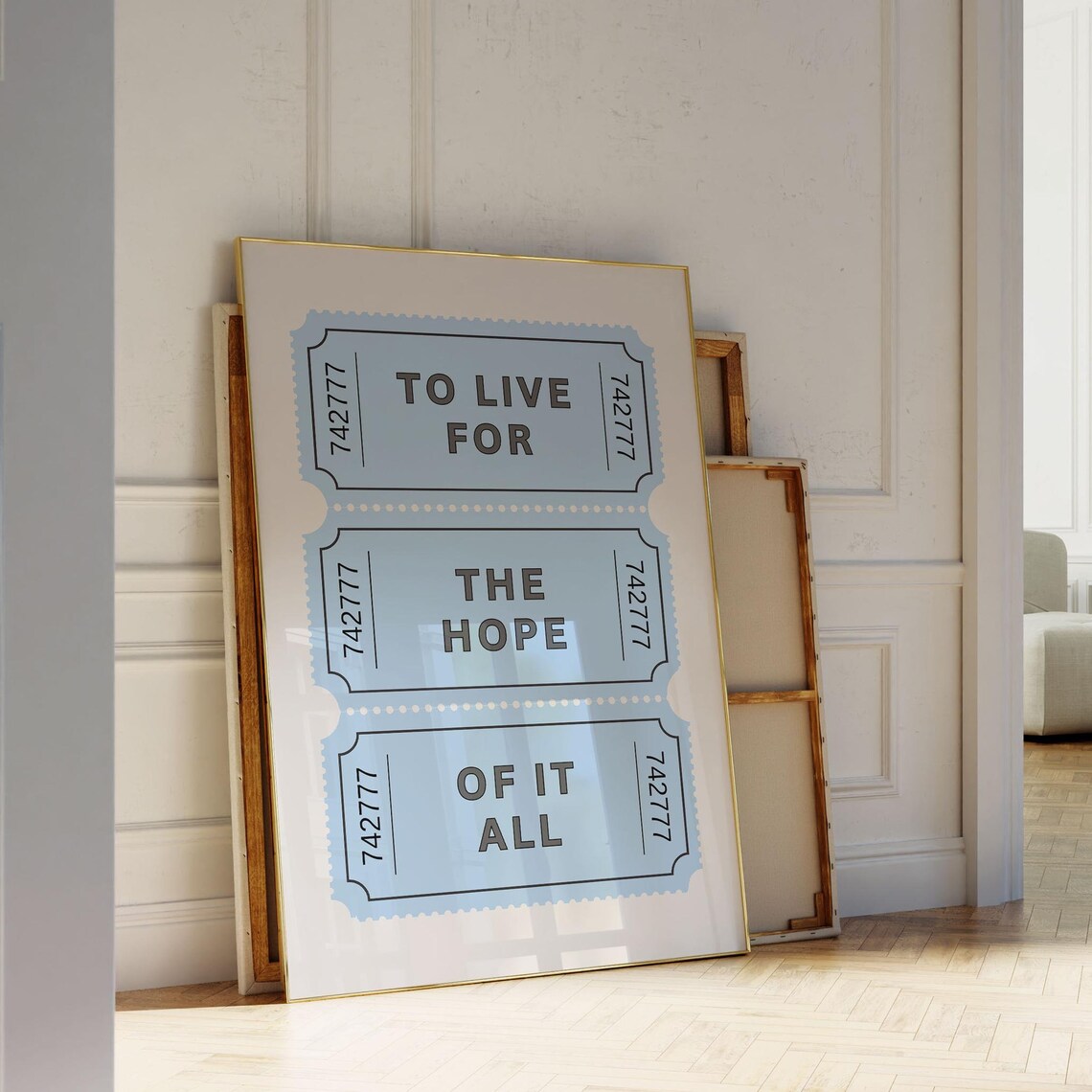 To Live For The Hope Of It All Blue Ticket Stub Taylor Swift Poster