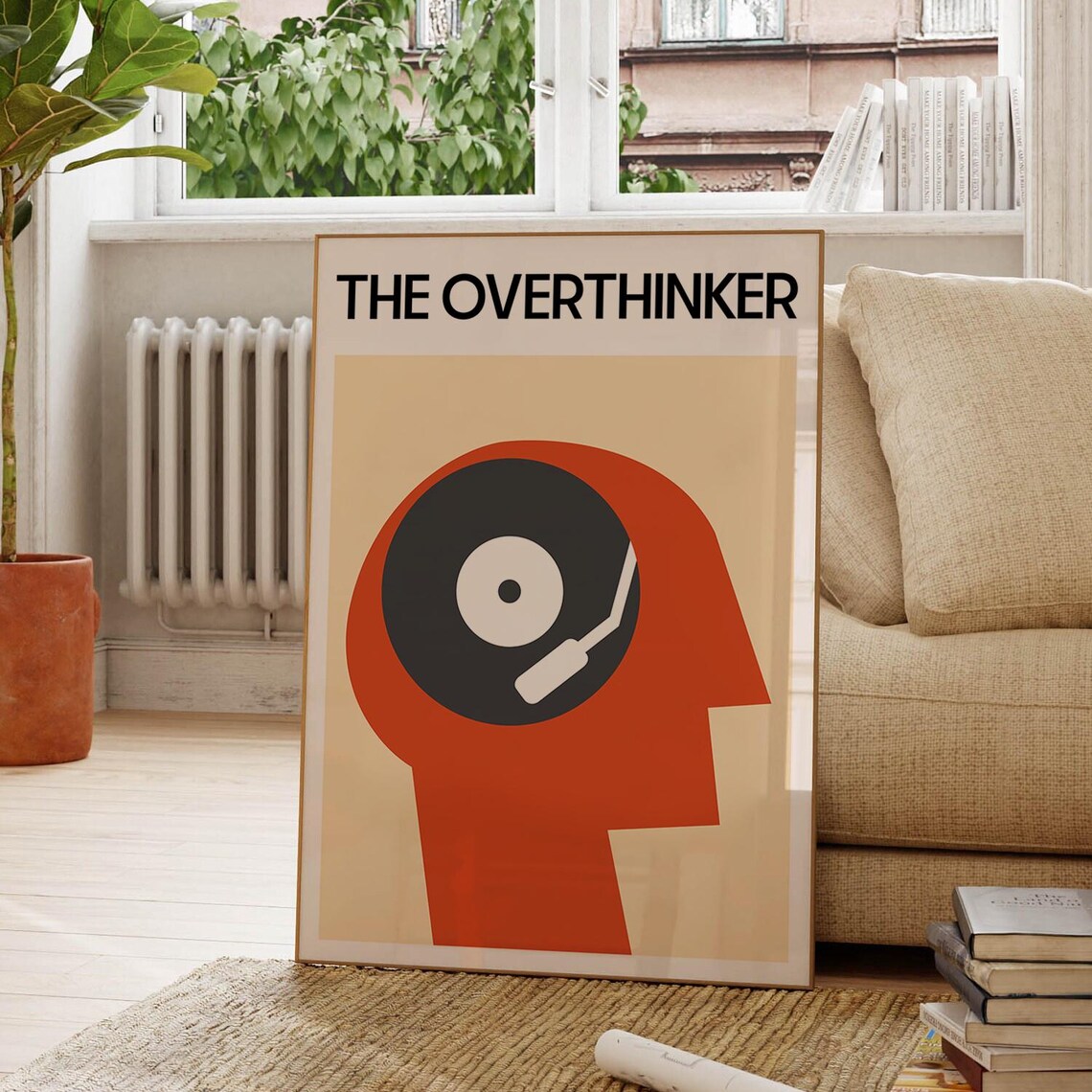 The Overthinker, Unique Modern Retro Poster