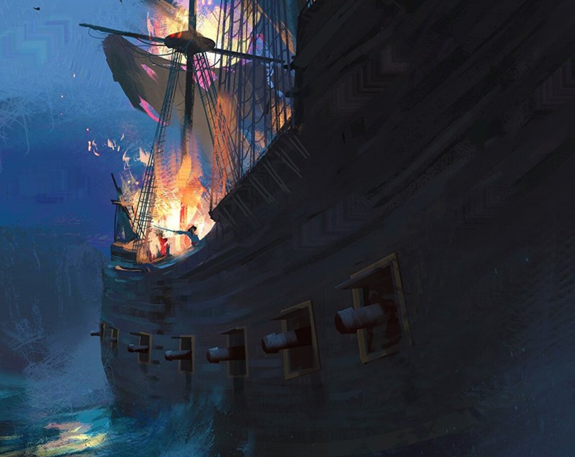 Pirate Ship Art Print, Nautical Adventure Poster - Image 4