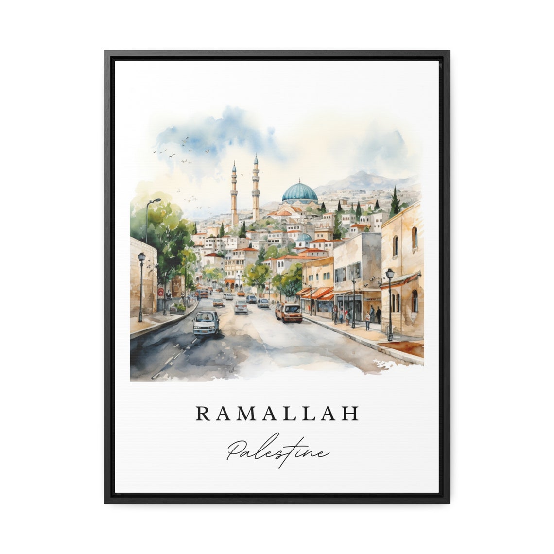 Ramallah Traditional Wall Art Poster, Custom Text - Image 3