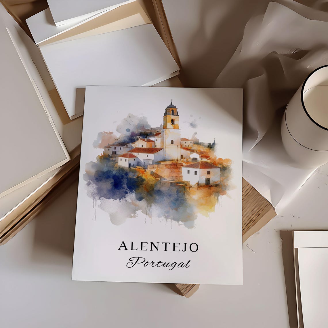 Alentejo Portugal Travel Poster, Custom Text - Image 5