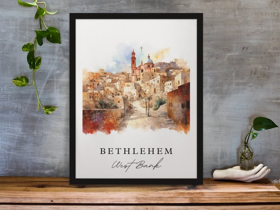 Bethlehem Middle East Poster, Personalized Wall Art