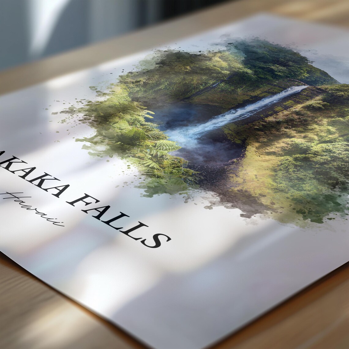 Akaka Falls Hawaii Big Island Tropical Rainforest Waterfall Poster - Image 6