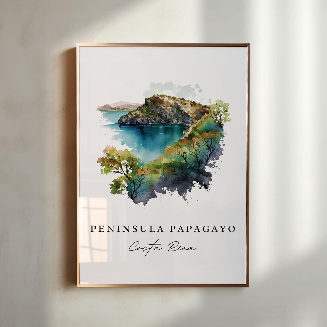 Peninsula Papagayo Costa Rica Travel Poster Art