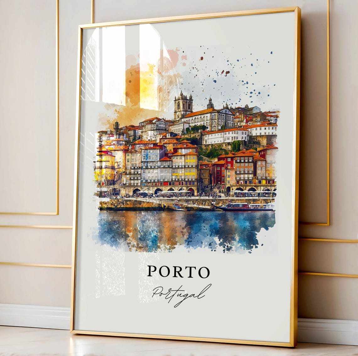 Porto, Portugal Watercolor Travel Poster - Image 3