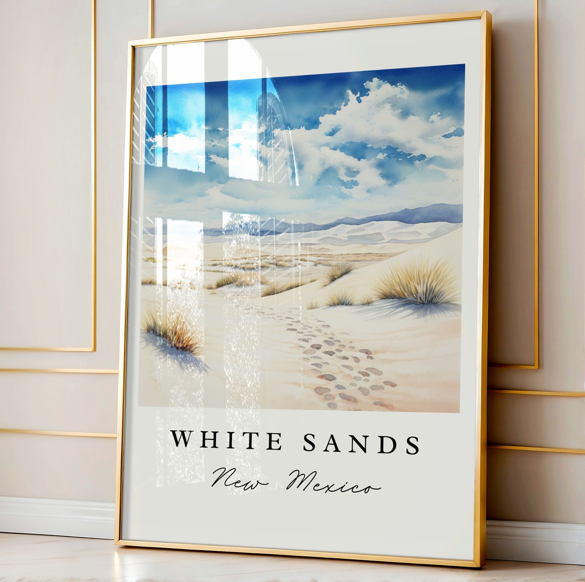 White Sands NM Travel Poster, New Mexico Park - Image 3