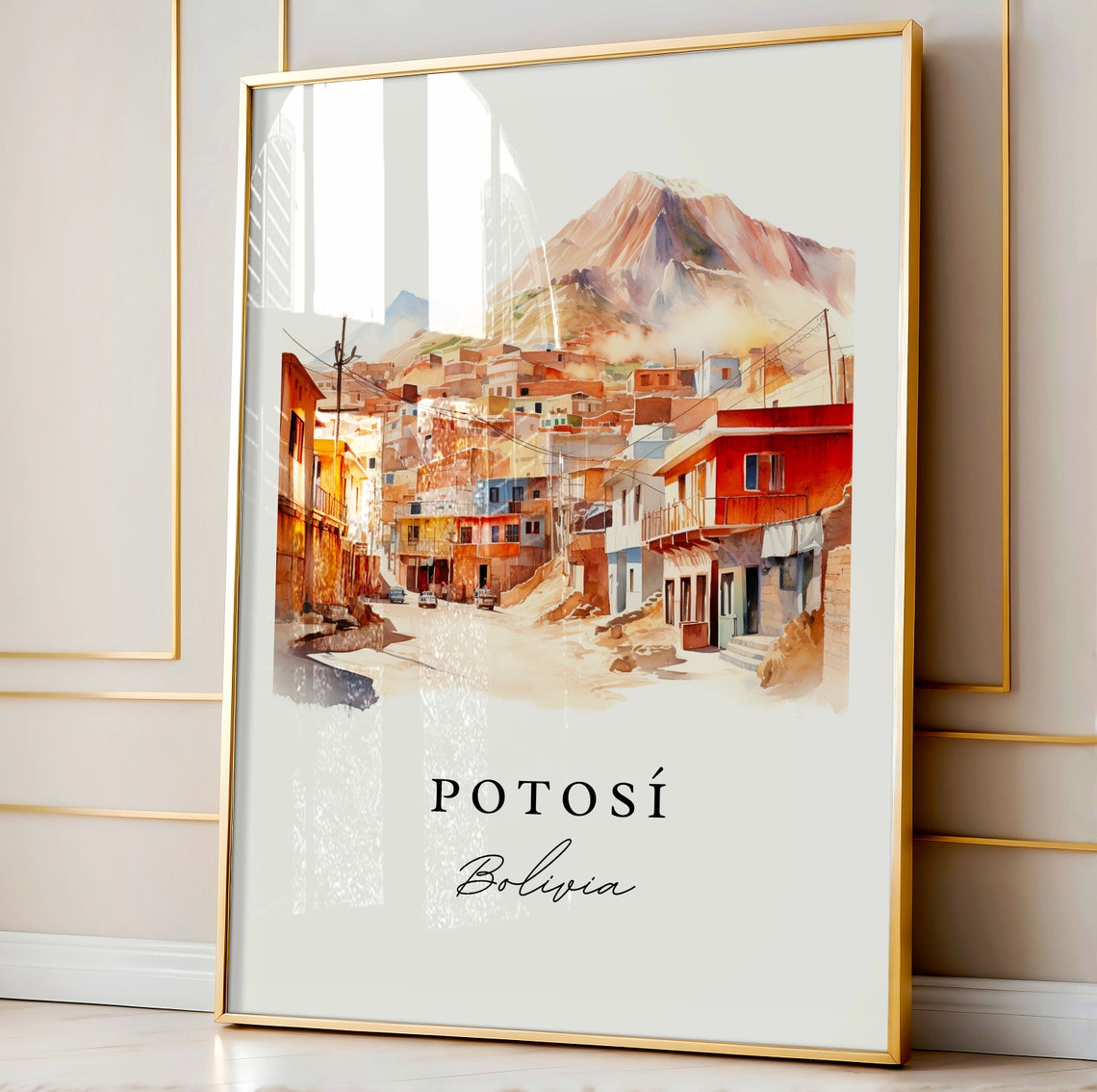 Potosi Wall Art Bolivia Poster Print Gift Birthday Present Custom Text Perfect - Image 4