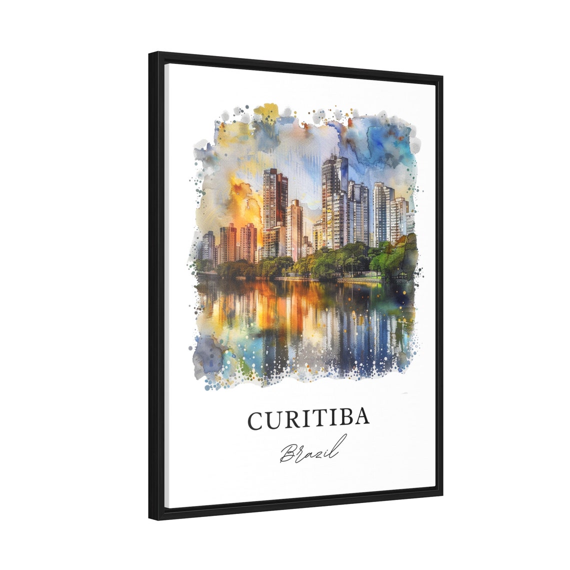 Curtibia Wall Art Brazil Print Watercolor Gift Travel Poster Housewarming - Image 2