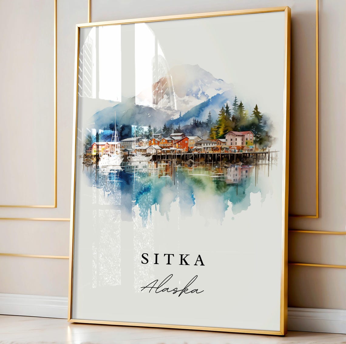 Sitka Alaska Travel Poster, Custom Text Wall Art - Image 4