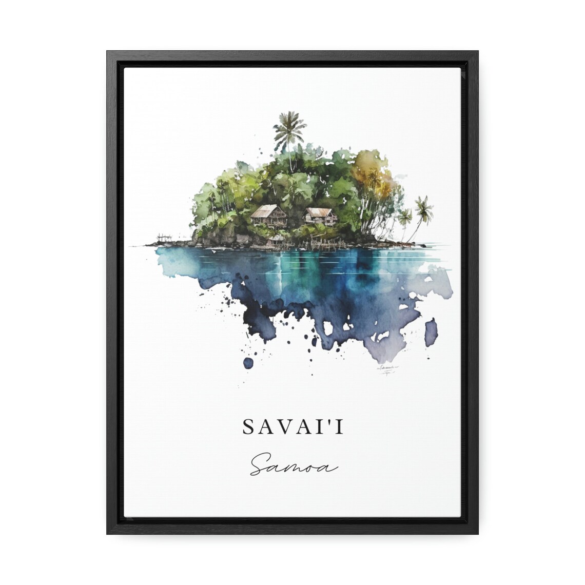 Samoa Vavaii Travel Poster, Custom Text - Image 2