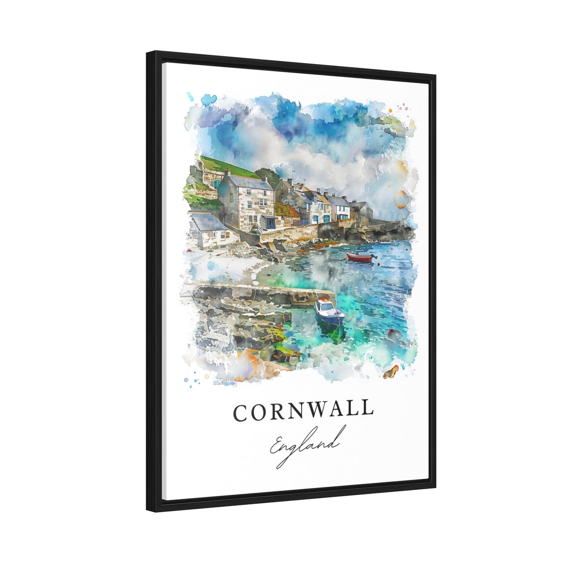 Cornwall England Travel Poster, Housewarming Wall Art - Image 2