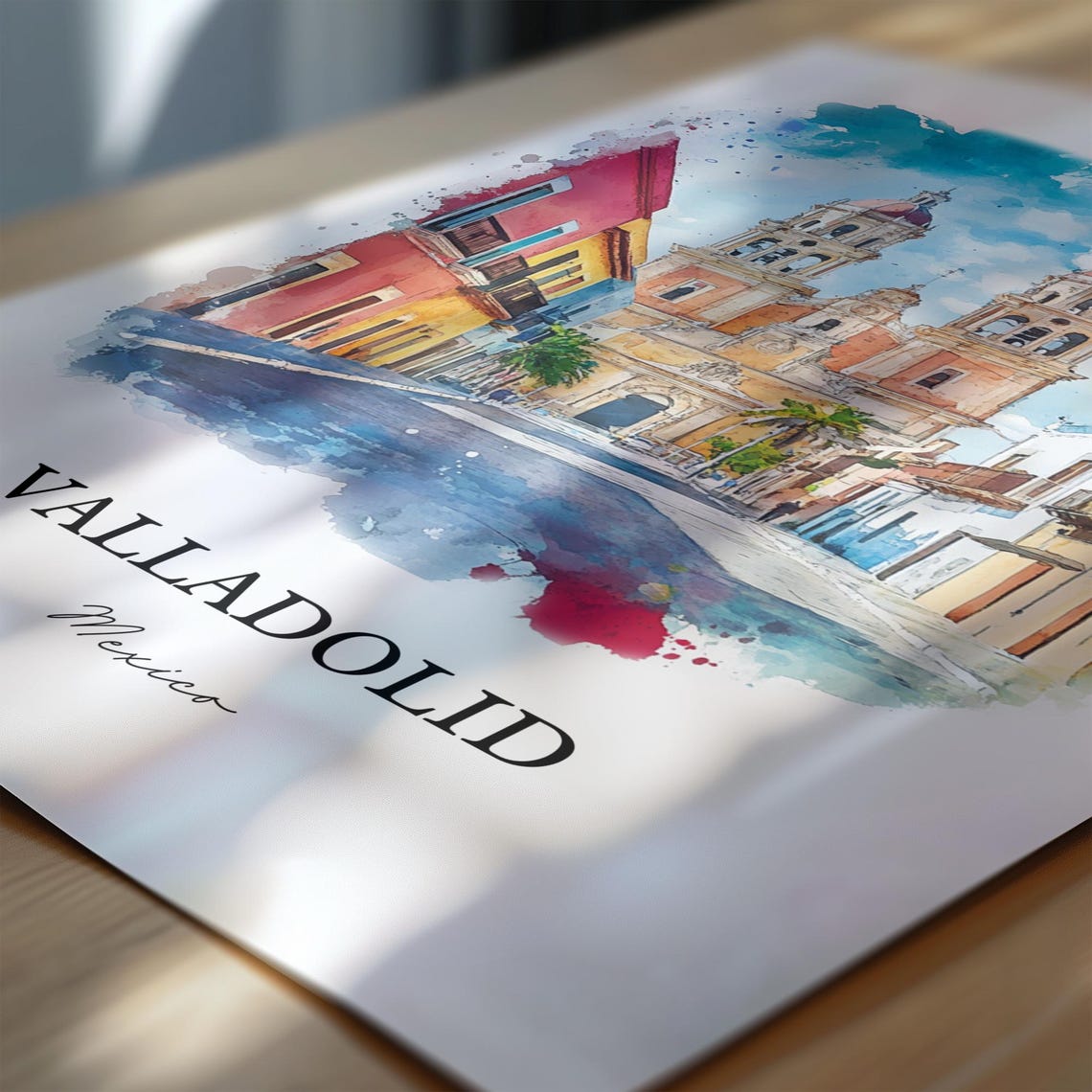 Valladolid Wall Art Yucatn Peninsula Prints Mexico Watercolor Gift Travel Print Poster Housewarming - Image 6