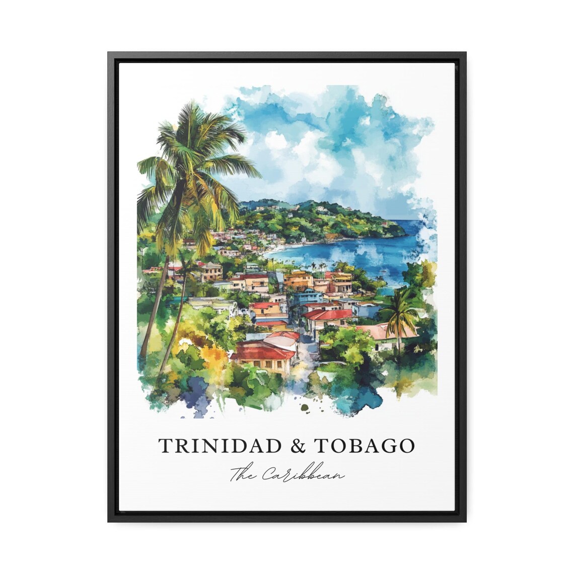 Trinidad And Tobago Watercolor Travel Poster Art - Image 2