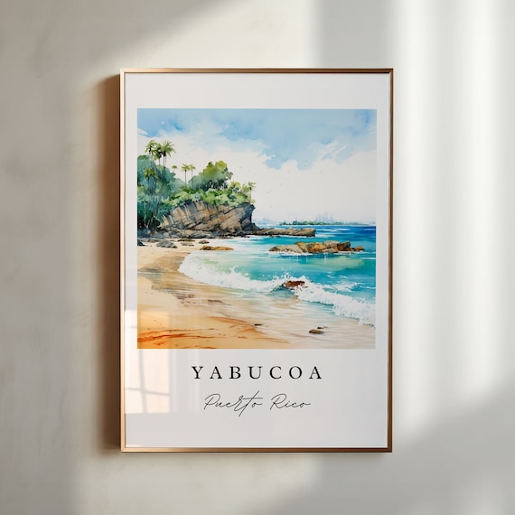 Yabucoa PR Poster Print, Puerto Rico Custom Text